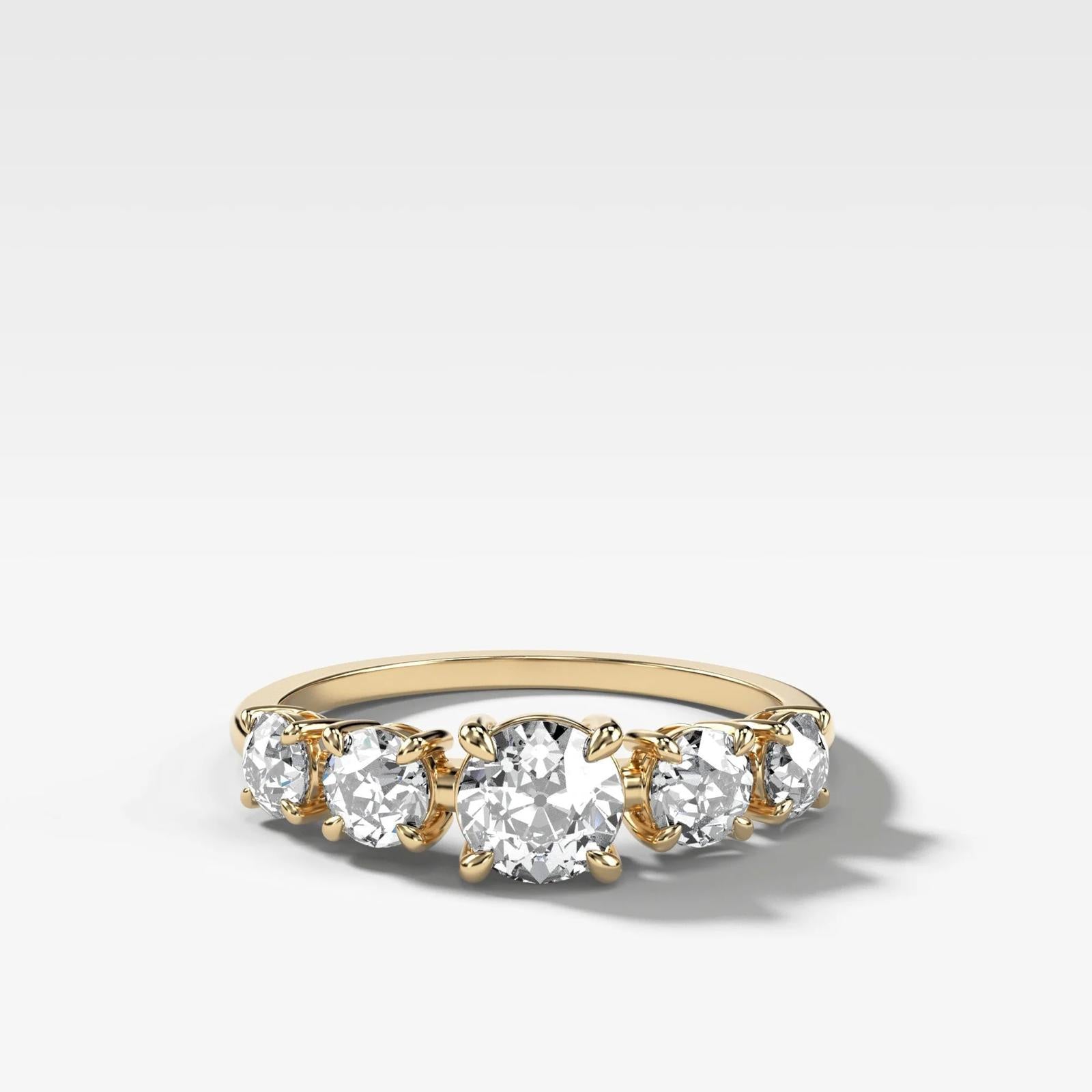 14K Yellow Gold Eternity Ring With Brilliant Lab Diamond