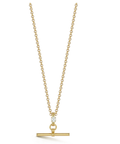 18k Emerald-cut Lab Diamond Toggle Pendant Necklace