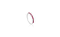 18K Soild Gold Natural Ruby Half Eternity Women's Ring