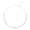 9K Soild Gold Necklace with 4.5ct Brilliant Cut Lab Diamond Necklace