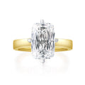 5.03ct D VVS2 Asoka-Cut Lab Grown Diamond 18K Yellow Gold Solitaire Engagement Ring