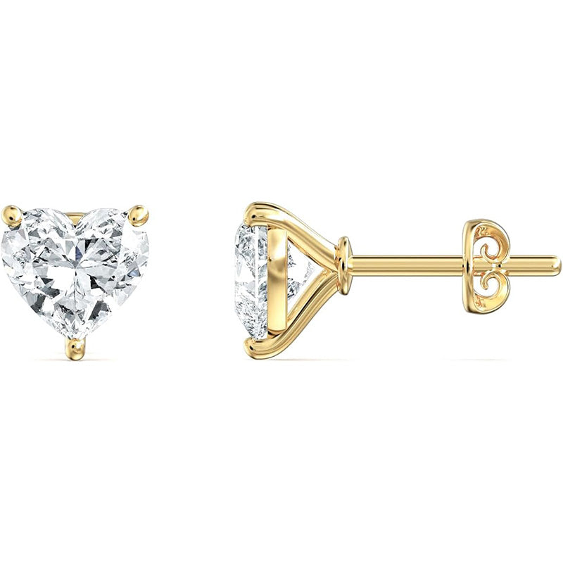 0.25 Cttw Bezel-Set Lab Grown Diamond Studs - 14K Yellow Gold