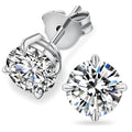 0.20 Cttw Minimalist Micro-pavé Style Lab Grown Diamond Stud