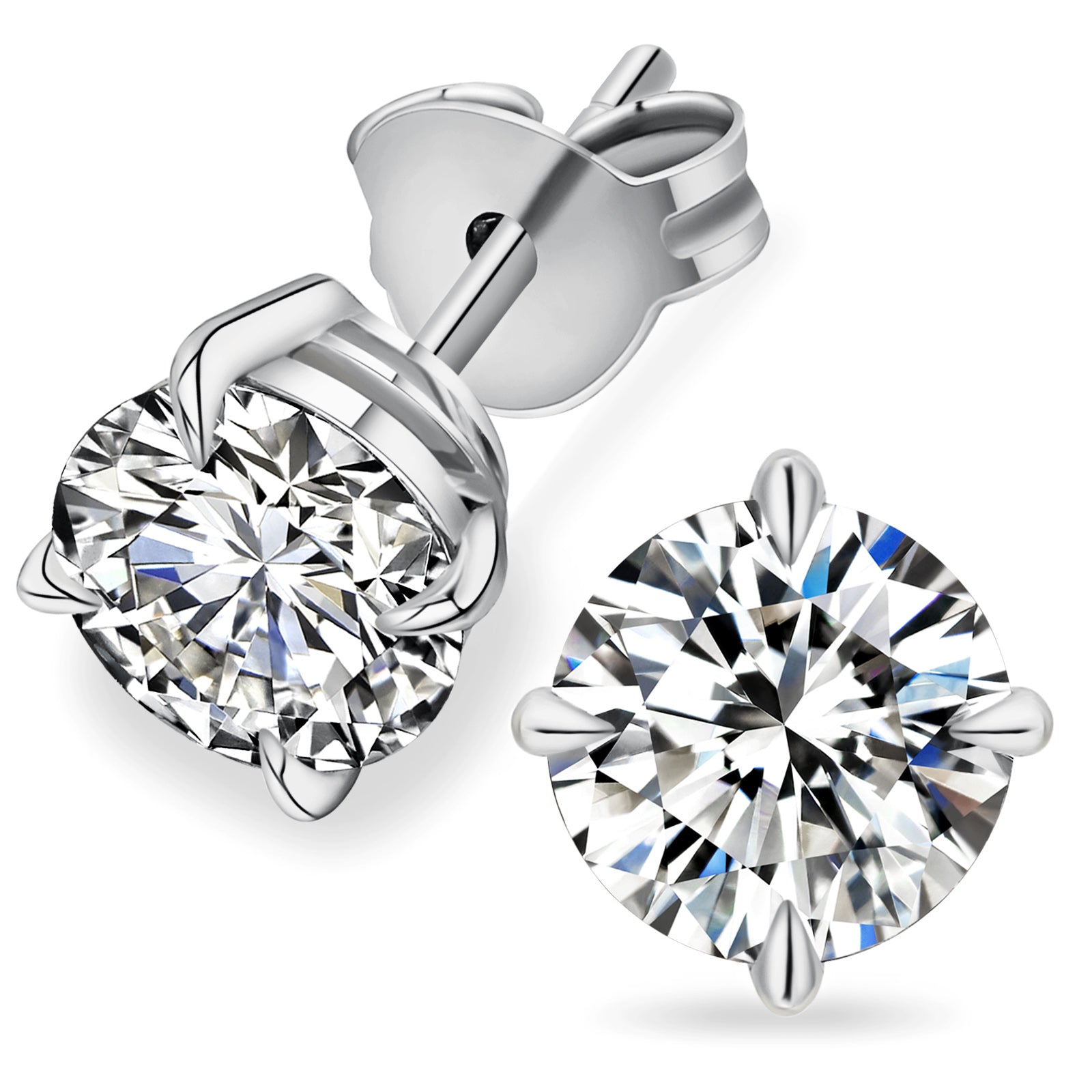 0.20 Cttw Minimalist Micro-pavé Style Lab Grown Diamond Stud
