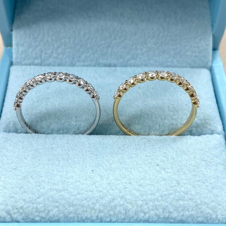.50 Carat Lab Grown Diamond Floating Wedding Band - 10K Rose Gold