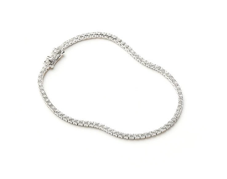 9k Yellow Gold Tennis Bracelet with Lab grown diamond