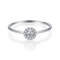 White Gold Round Brilliant Cut Lab Diamond Halo Engagement Ring